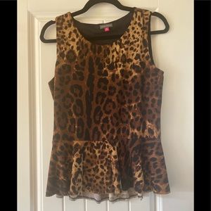 M Cheetah print peplum tank!